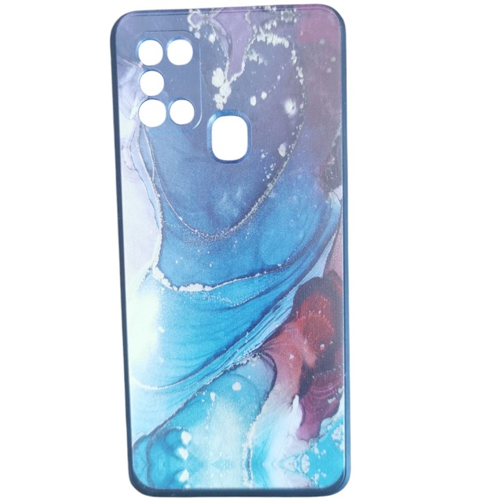 Jelly Funky Color szilikon tok Samsung Galaxy A21S kompatibilis, mikroszálas belső, rugalmas, 3-as modell, többszínű