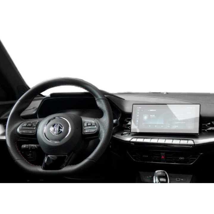 Folie Protectie Navigatie MG 5 EV 2021-2025, Duragon, protectie Display Navigatie, silicon Transparent, Anti-zgarieturi, Anti-amprenta, Regenerabila, Flexibila, Anti-Shock, kit instalare