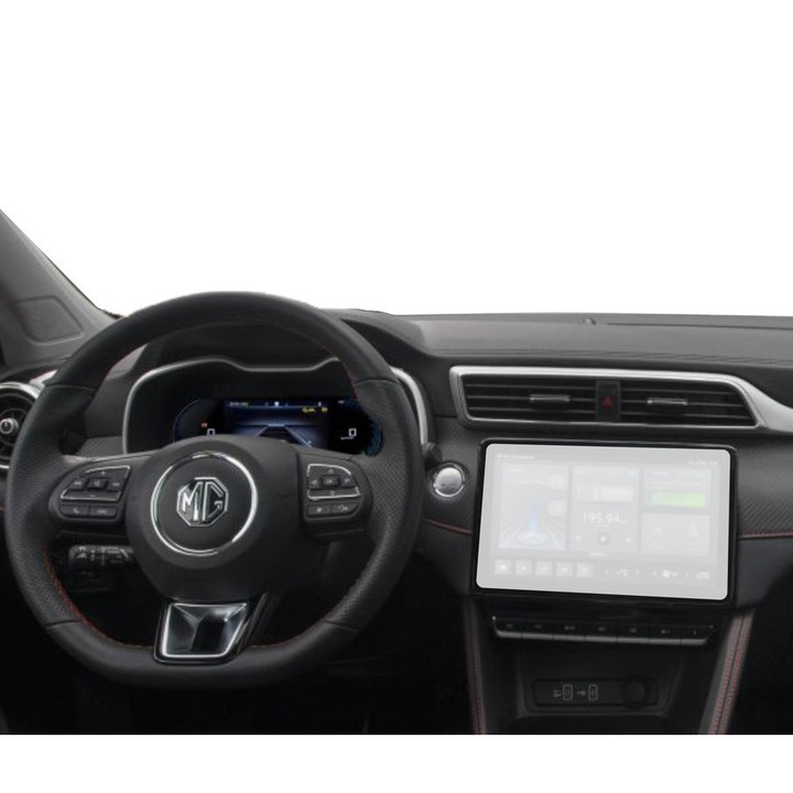 Folie Protectie NavigatieMG ZS 2021-2025, Duragon, protectie Display Navigatie, silicon Transparent, Anti-zgarieturi, Anti-amprenta, Regenerabila, Flexibila, Anti-Shock, kit instalare