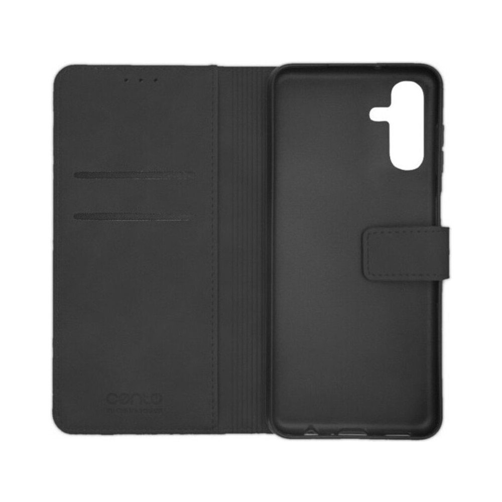 Husa de protectie tip carte CENTO Lima compatibila cu Samsung A36 5G/A56 5G Negru Premium, Piele ecologica, Inchidere magnetica, Protectie Sporita, Anti soc, Anti zgarieturi, Functie de stand