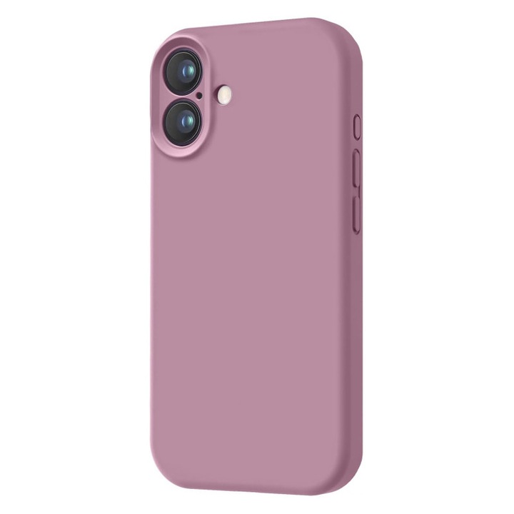 Husa compatibila cu Apple Iphone 16 Plus, Silicon Cover, Interior Microfibra, Protectie Camere, Lila, Atlas