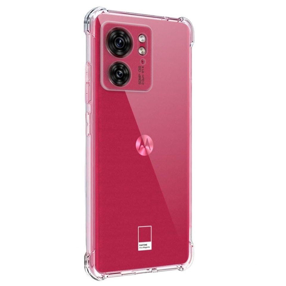 Husa pentru Motorola Edge 40 / Edge (2023), SKYDDAR INNOVATION, Shockproof Clear din Silicon Slim, Transparenta, set cu sticker