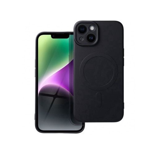 Husa compatibila cu Iphone 14, MagSafe, cu protectie de camera, Negru