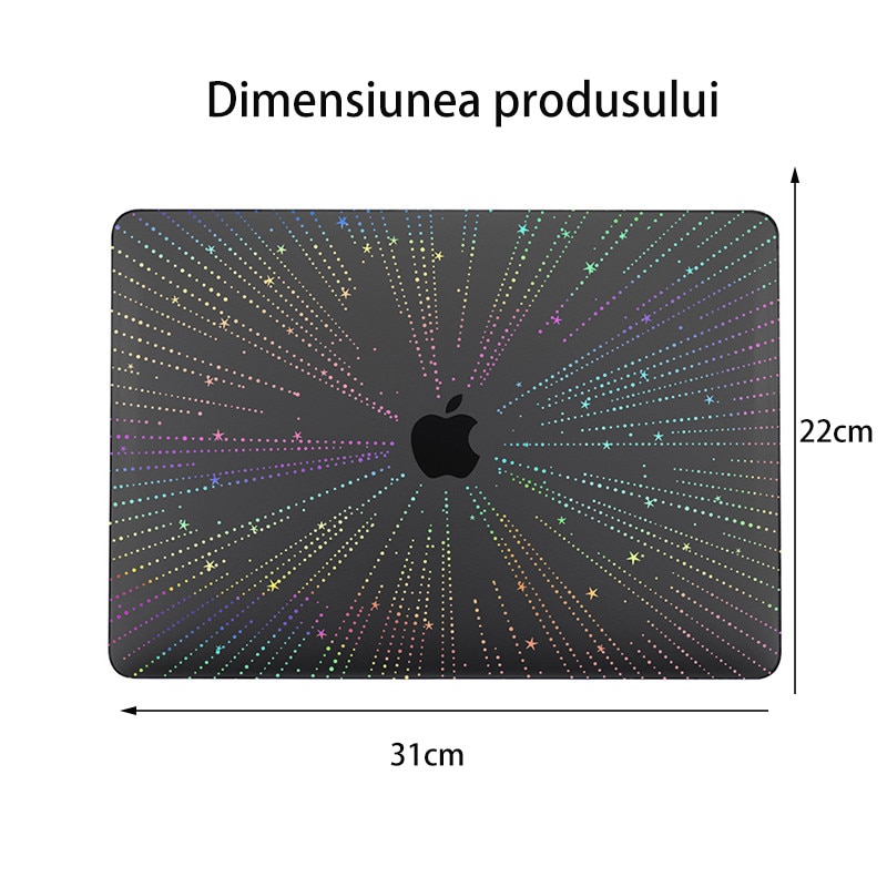 Carcasa pentru MacBook Air 13，13.6 inci 2022 M4, M3, M2 Hard Shell Frost mat, Fudisenn®，Carcasa de cristal pentru computer，Rezistent la cadere, rezistent la apa, rezistent la pete, rezistent la socuri，negru