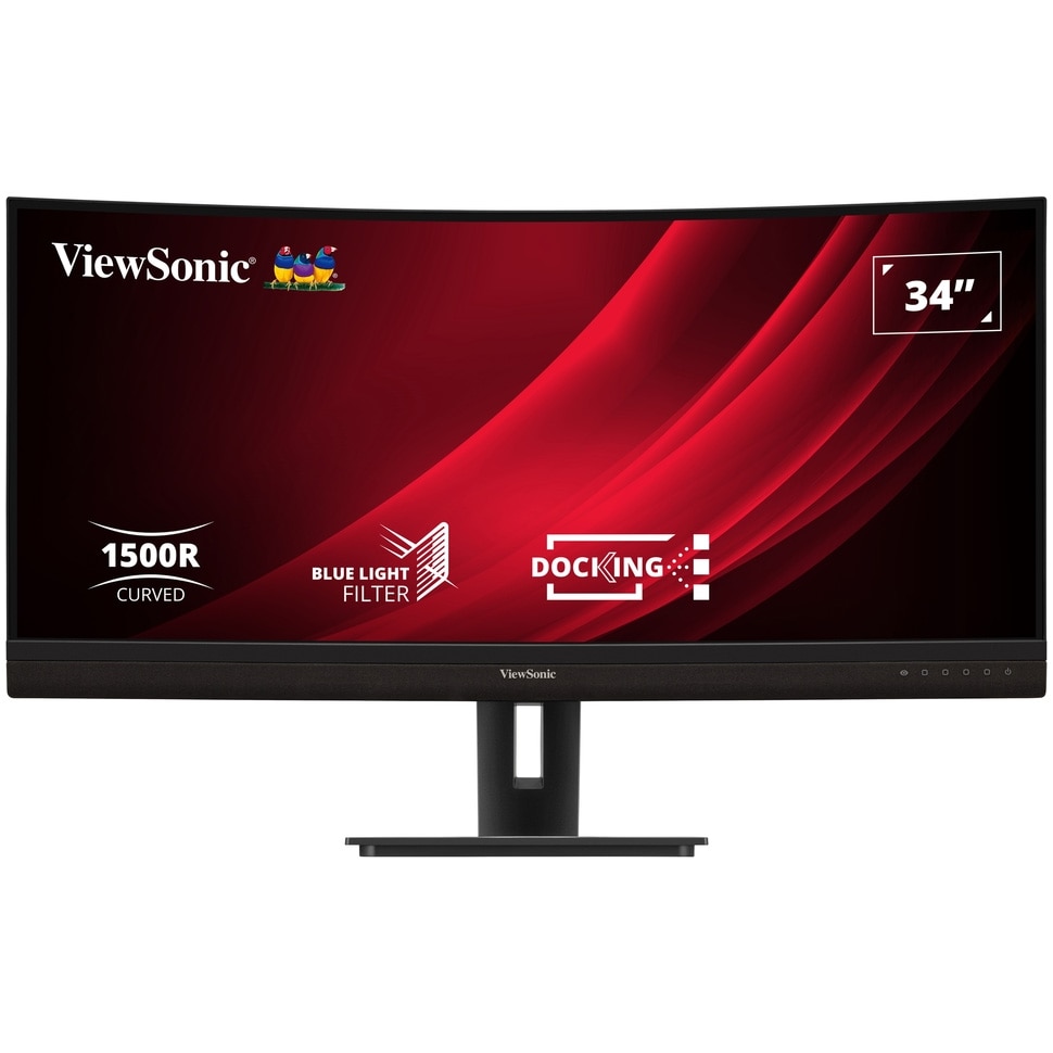 Monitor Curbat LED VA Viewsonic VG3456C 34" UWQHD (3440x1440), 100Hz, 5ms, 1500R, Boxe 5W x2, USB Type-C 98W, Ethernet, Hub USB, 2x HDMI, Display Port, Pivot, VESA, negru