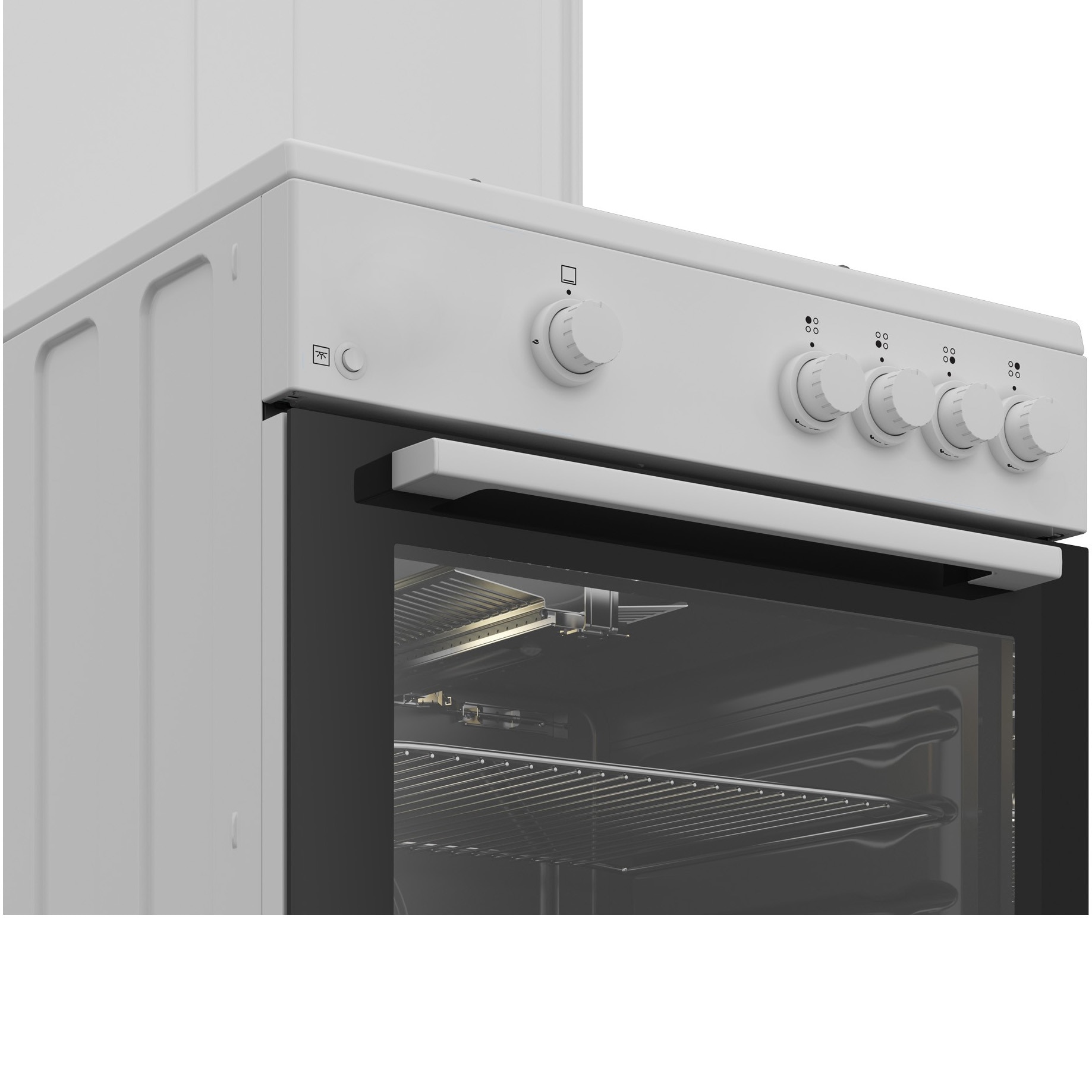 Aragaz Arctic ABGM6600L, Gaz, 4 arzatoare, Safety Plus, Arzatoare cu eficienta ridicata, 60 cm, Alb