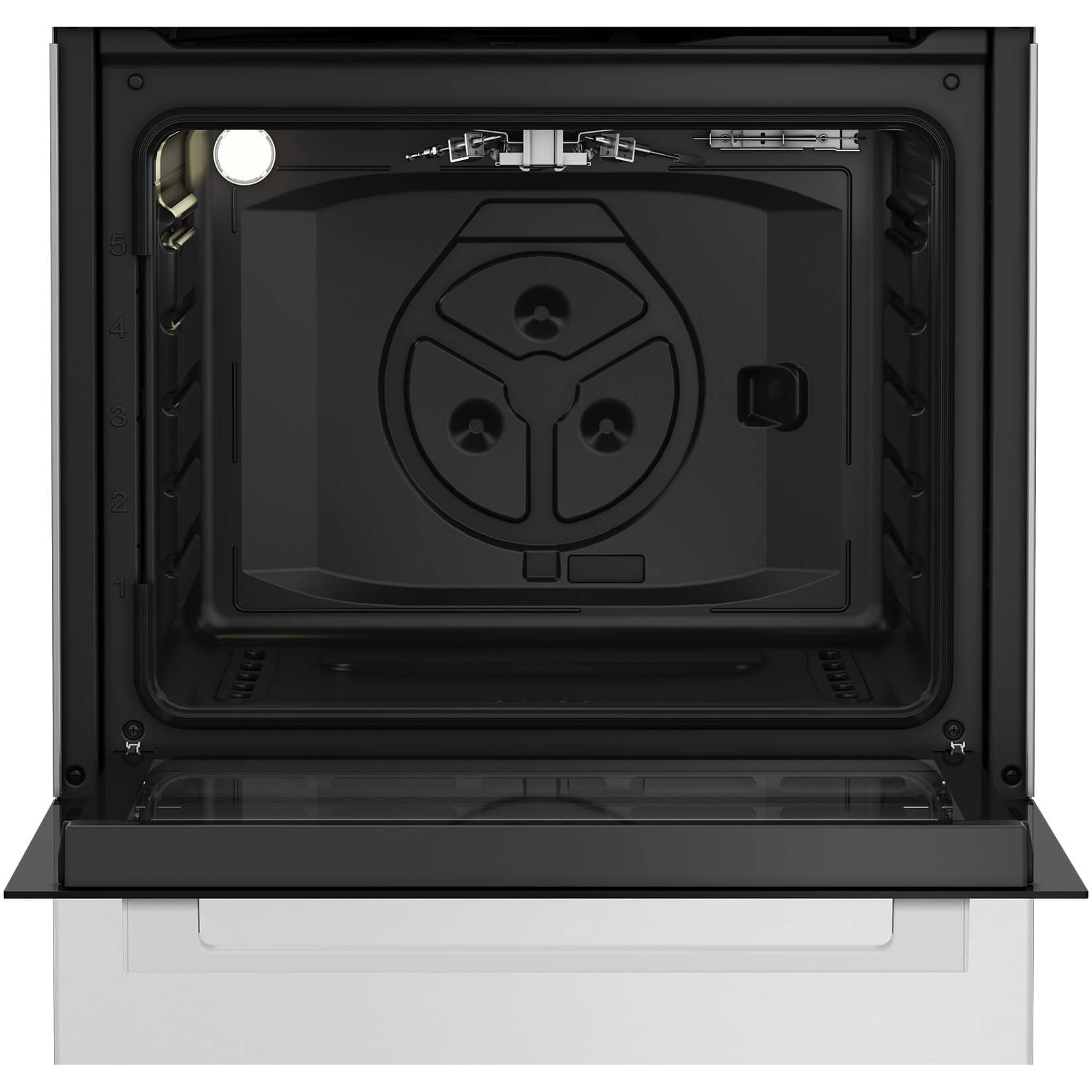 Aragaz Arctic ABGM6611DTTL, Gaz 4 arzatoare, Aprindere electrica plita/cuptor, Safety Plus, Grill gaz, Timer, Arzatoare cu eficienta ridicata, 60 cm, Alb