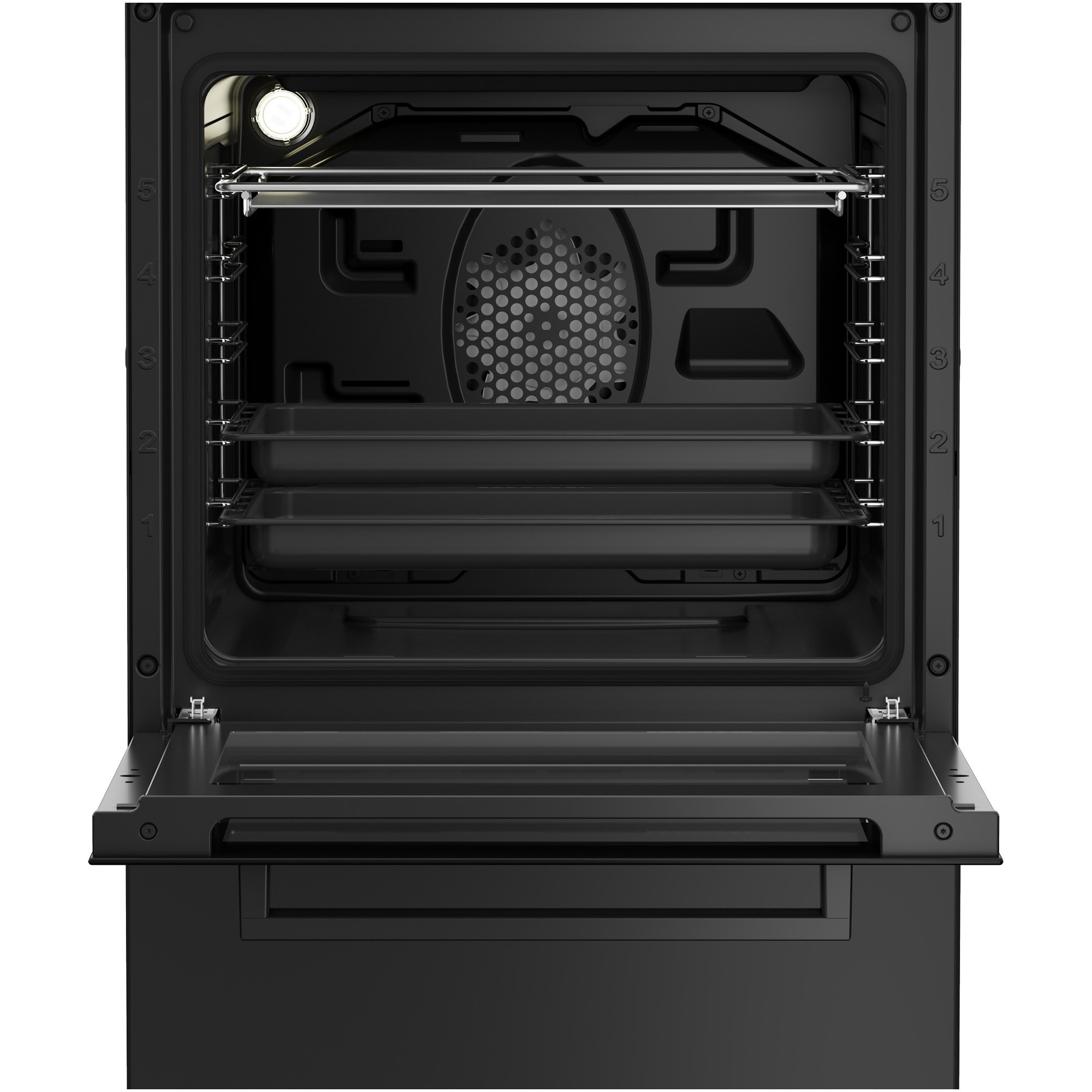 Aragaz Beko FSM52330DAON, Mixt, 4 arzatoare, Aprindere integrata, Grill electric, 8 functii, Clasa A, 50 cm, Antracit