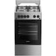Aragaz Arctic AGG5611DTTLXN, Gaz, 4 arzatoare, Aprindere electrica plita/cuptor, Safety Plus, Grill, Rotisor, Timer, Arzatoare cu eficienta ridicata, 50 cm, Inox