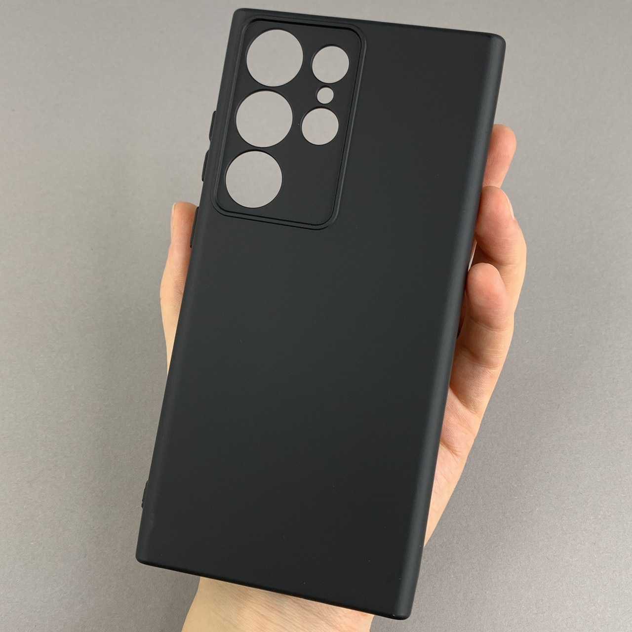 Husa telefon compatibila cu Samsung Galaxy S24 Ultra, Soft Silicone Premium, Anti-Soc, Protectie camera, Microfibra interior ( catifea ), Margini Ridicate pentru Protectia Ecranului, Negru