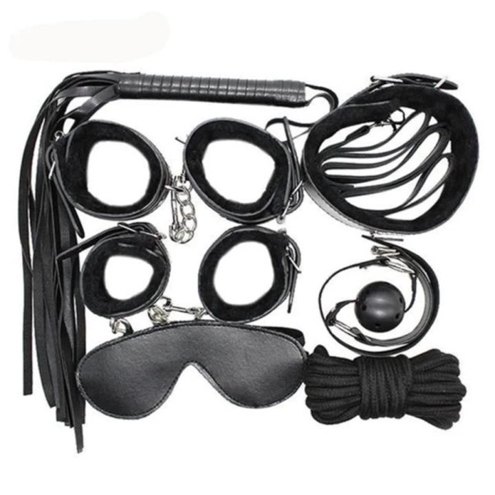 Комплект BDSM аксесоари 7 части, Черни