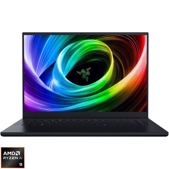 Razer Blade 16 gamer laptop AMD Ryzen™ AI 9 365 processzorral, akár 5.0GHz-ig, 16'', QHD+, 240Hz, OLED, 32GB LPDDR5X RAM, 1TB SSD, NVIDIA® GeForce RTX™ 5080 16GB GDDR7, Windows 11 Home, Anodized Black