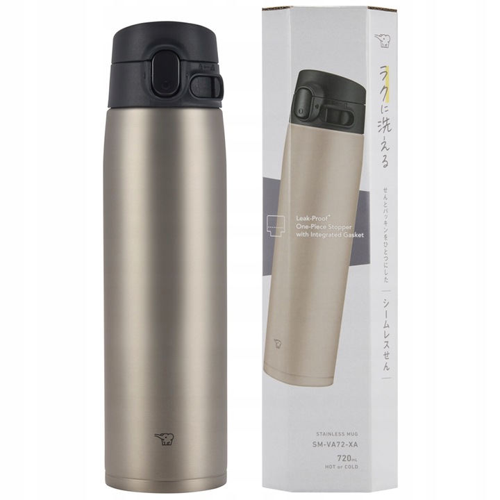 Termosz bögre, Zojirushi, rozsdamentes acél, 720 ml, ezüst