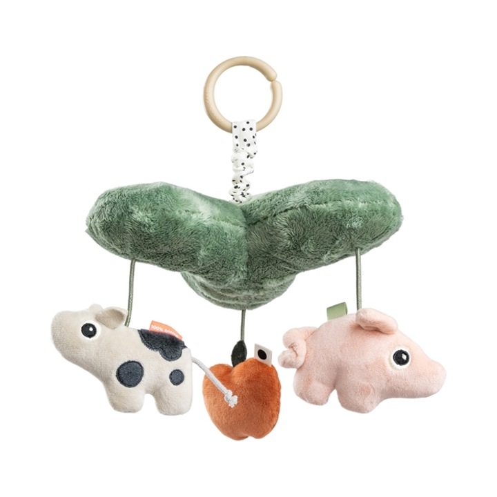 Zenés körhinta babáknak, Tiny Farm, haszonállatok, többszínű, 20x20x16cm