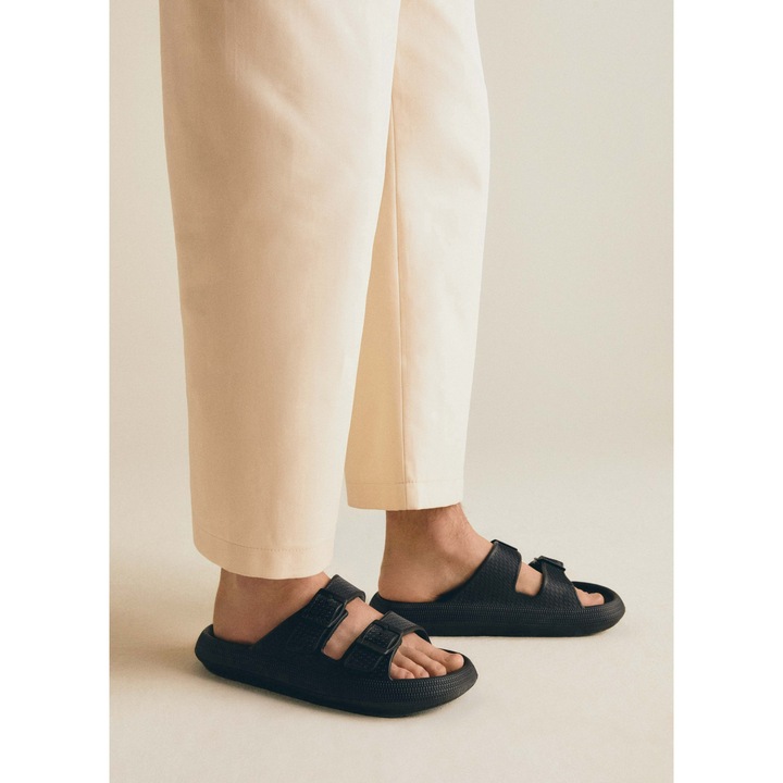 Papuci barbati Mexx, 5905588524762, Sintetic, Negru, Negru