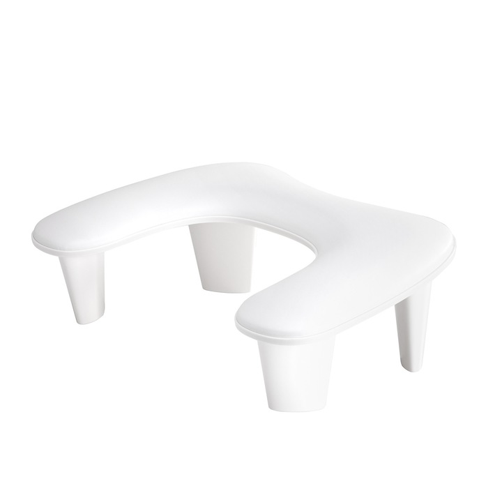 Suport de manichiura Momo, alb, material sintetic, dimensiuni ergonomice