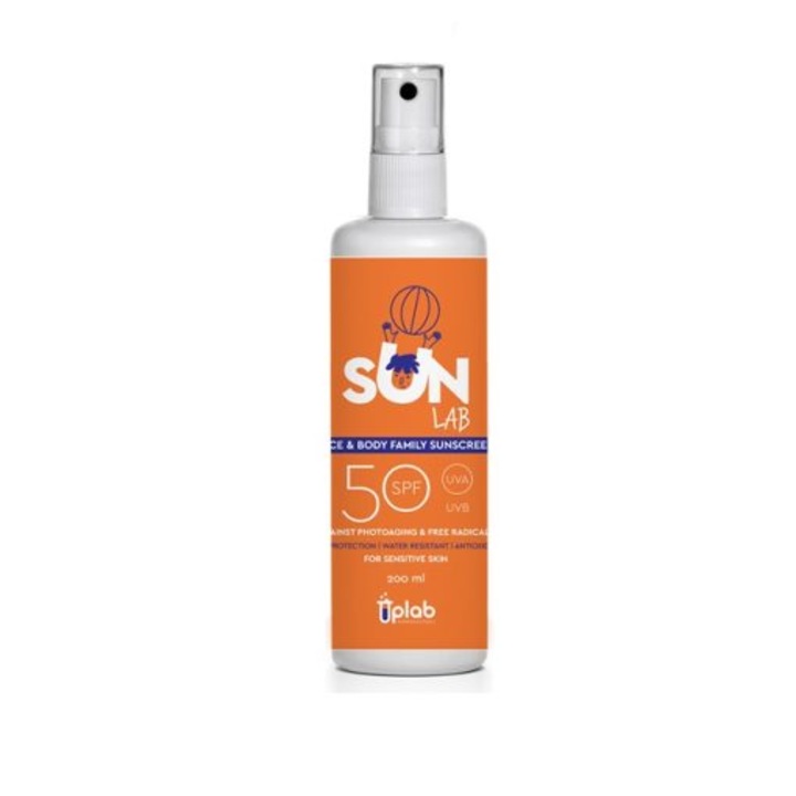 Spray de protectie solara pentru fata si corp SPF50+ Uplab SunLab 200 ml