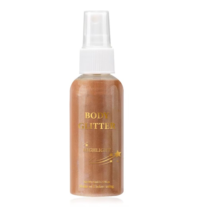 Spray glitter pentru corp si par 03 sela 80ml, Golden Brown