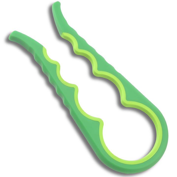 Универсална отварачка за буркани и бутилки 4 в 1, жълто-зелена