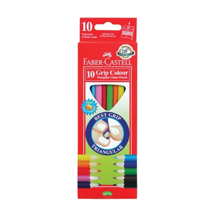 Faber-Castell Junior Színes ceruza, háromszögletű, 10 db-os