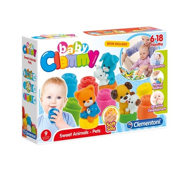 Set cuburi Baby Clemmy – Sweet Animals, Pets, 9 piese Set cuburi Baby Clemmy – Sweet Animals, Pets, 9 piese