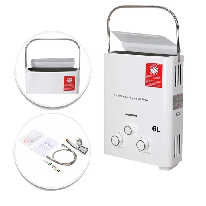Incalzitor de apa instant, 6L, design compact, apa calda nelimitata