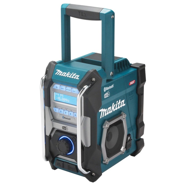 Radio portabil Makita MR004G, analogic, digital, negru si verde, 280x298x171mm