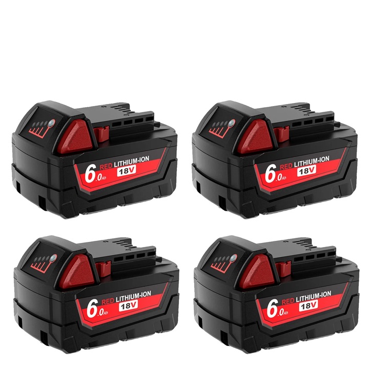 Baterii 18V, 6000mAh, set 4 bucati, Li-Ion