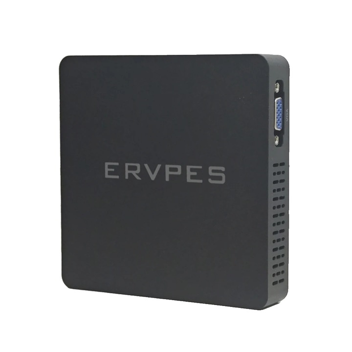 Mini PC, 8GB RAM, 128GB SSD, Intel J3710, compact, negru