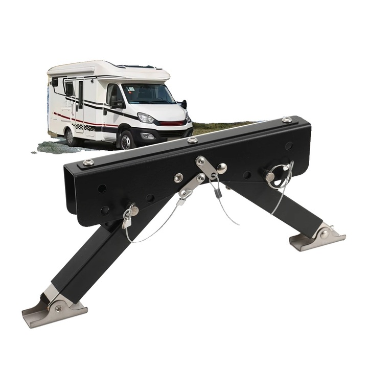 Стабилизатор за стъпала за каравана, голяма товароносимост, регулируема височина, 2.8x11.4 инча