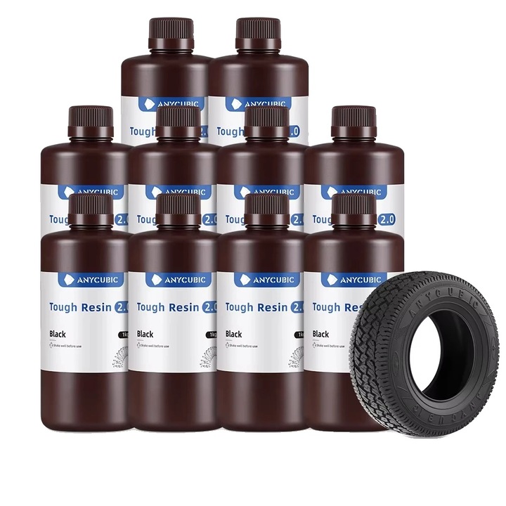 10 darabos fekete gyantadoboz készlet, Tough 2.0, LCD kompatibilis, 10 kg