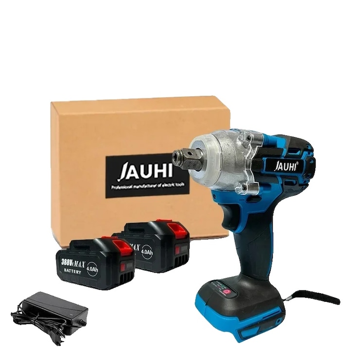 Elektromos ütvecsavarkulcs, 520 N.M, kefe nélküli motor, 2 elem-388VF