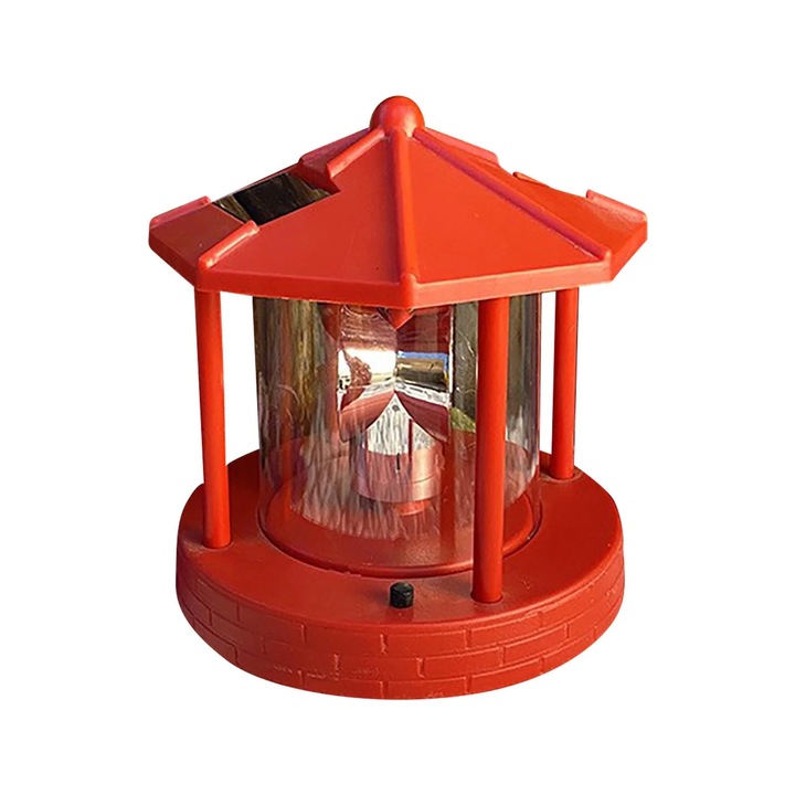 Lampa solara rotativa YANYXR LED pentru gradina exterior, alb, 360°