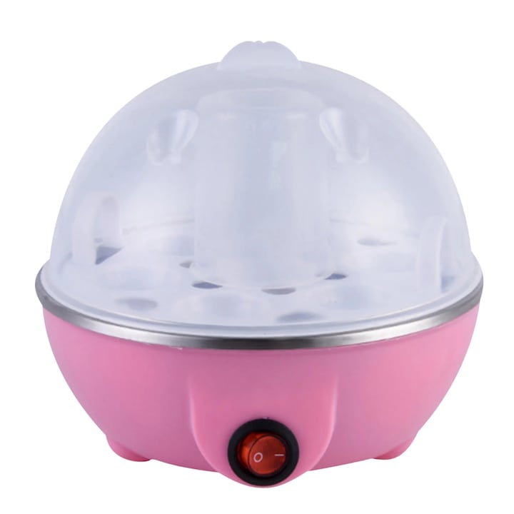 Aparat de gatit cu aburi YANYXR multifunctional roz 7 oua 350W