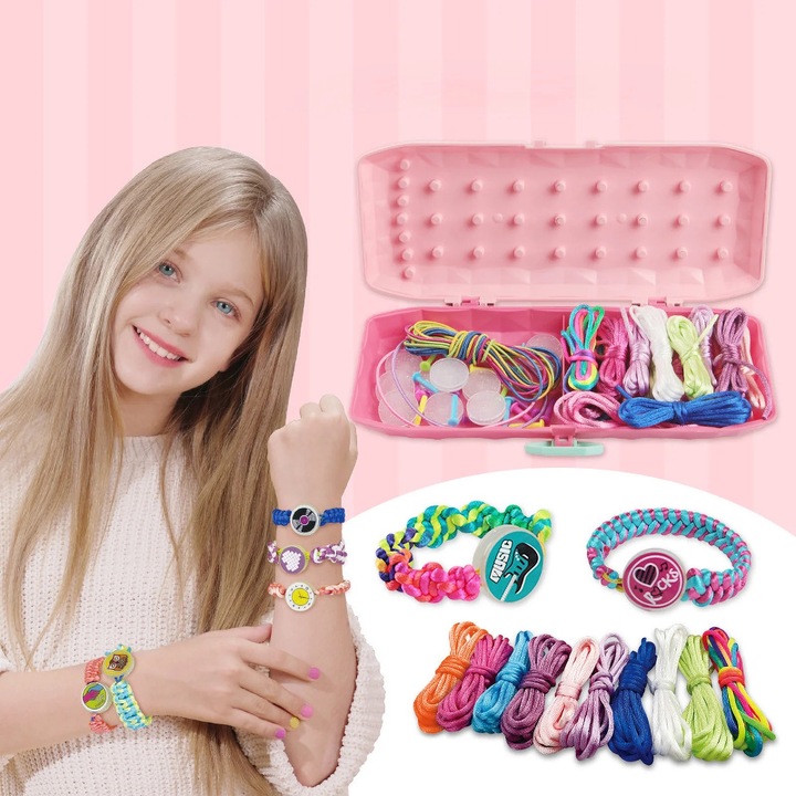 Set artizanat YANYXR bratari prietenie colorate 25x4.3x10.7cm