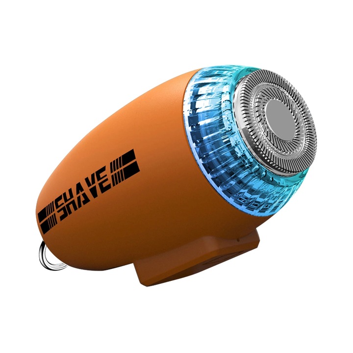 YANYXR mini hordozható elektromos borotva, turbina, USB, narancssárga