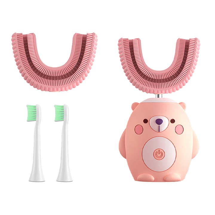 Periuta de dinti electrica in forma de U pentru copii, periuta de dinti sonica pentru copii, desene animate, stil 4