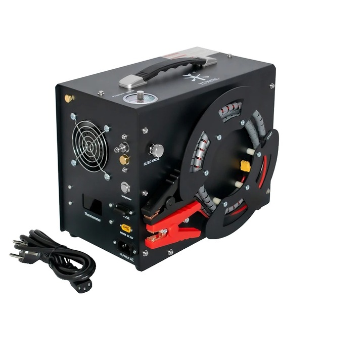 Compresor portabil de aer, 4500 PSI, doua etape, cu adaptor de putere, 220V