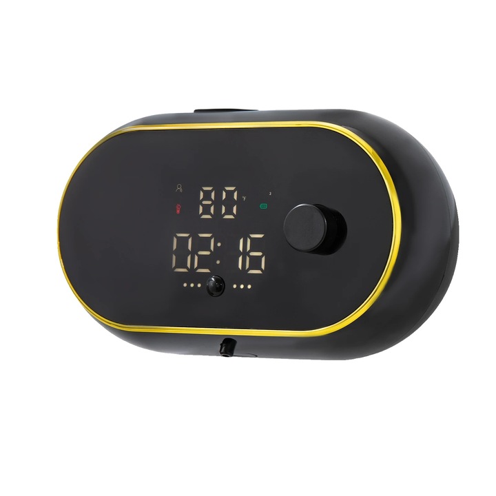 Automata szappanadagoló, fekete, 450 ml-es űrtartalom, LCD kijelző, vízálló kivitel