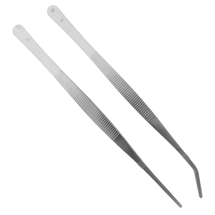 Set pensete drepte si curbate, otel inoxidabil, argintiu, 25cm
