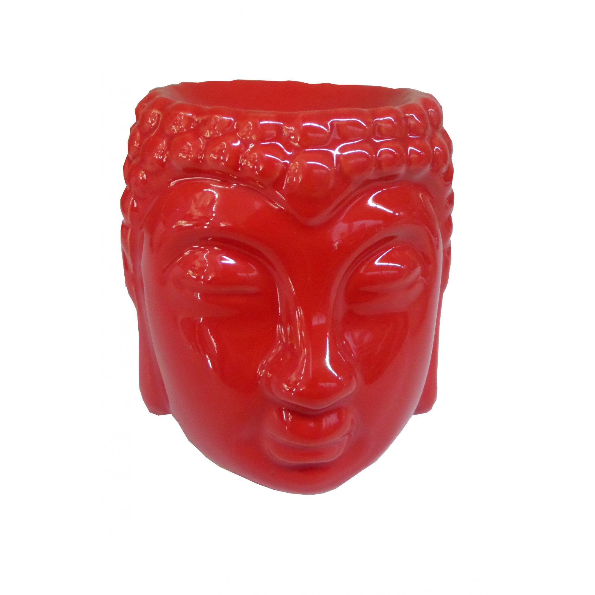 Suport Ceramica Lumanare Aromoterapie Buddha Rosu