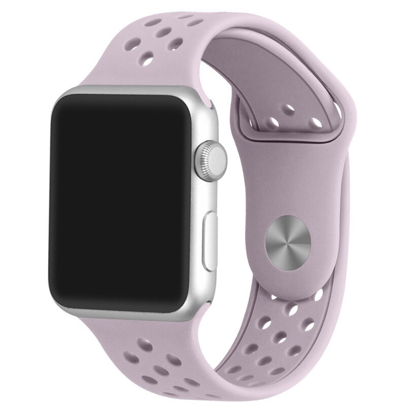 Curea iUni pentru Apple Watch 42 mm, Silicon Sport Soft Purple