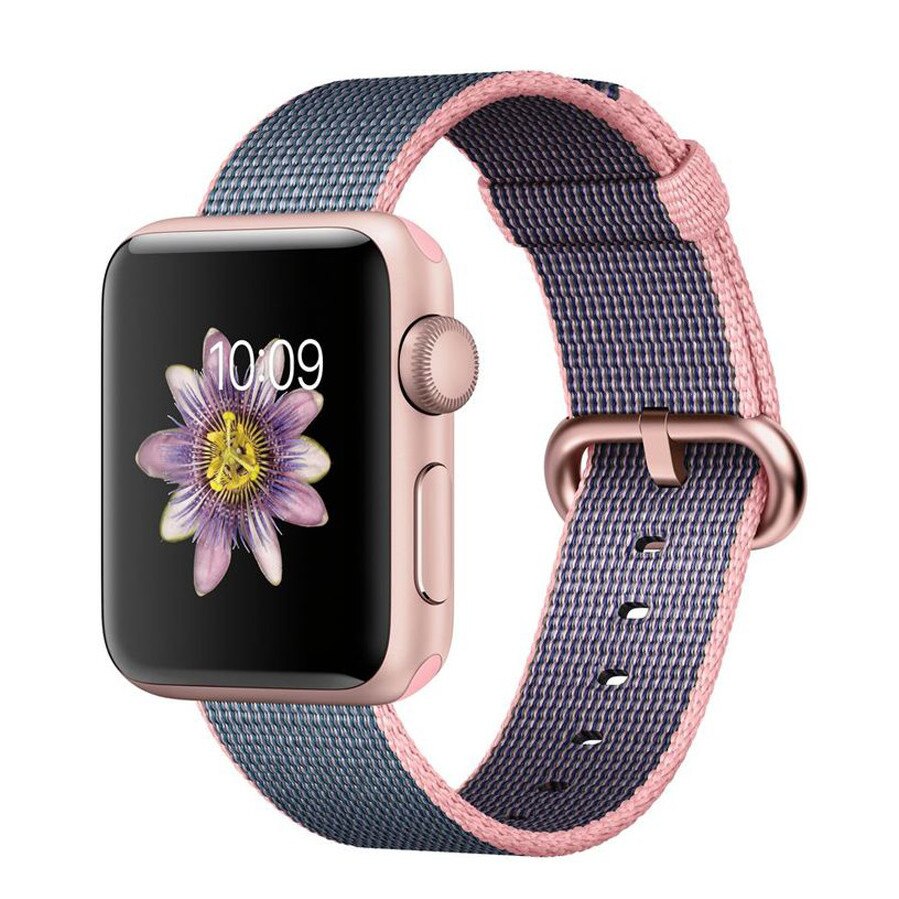 Curea iUni pentru Apple Watch 42 mm, Woven Strap, Nylon, Dark Purple
