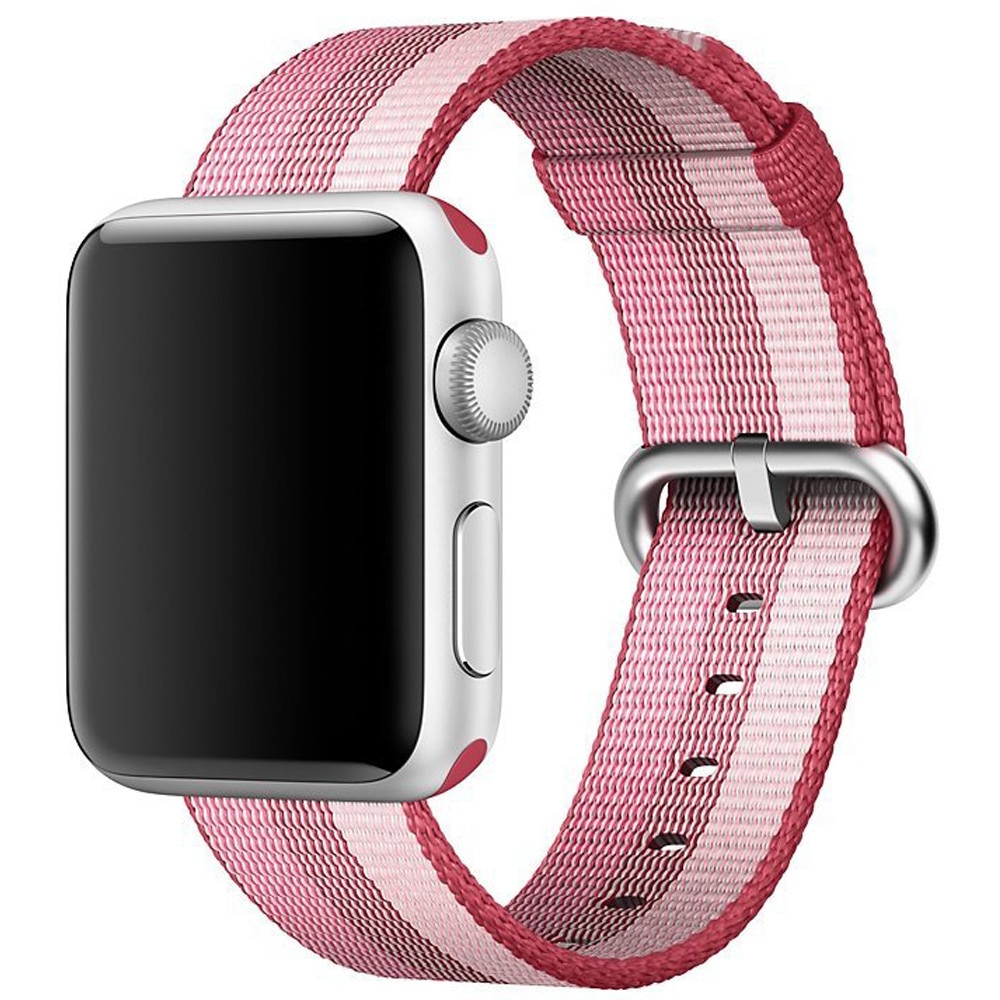 Curea iUni pentru Apple Watch 38 mm, Woven Strap, Nylon, Berry