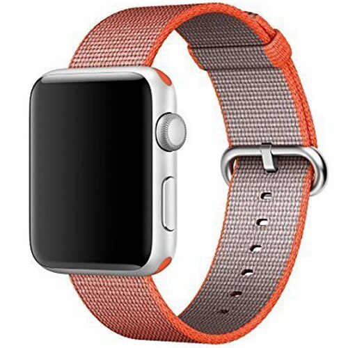 Curea iUni pentru Apple Watch 38 mm, Woven Strap, Nylon, Red Velvet