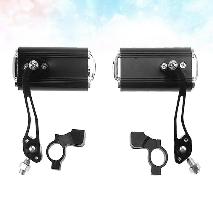 Oglinzi bicicleta set, 360°, negru, 12.2x4.5x2cm, ajustabile, rezistente la explozie