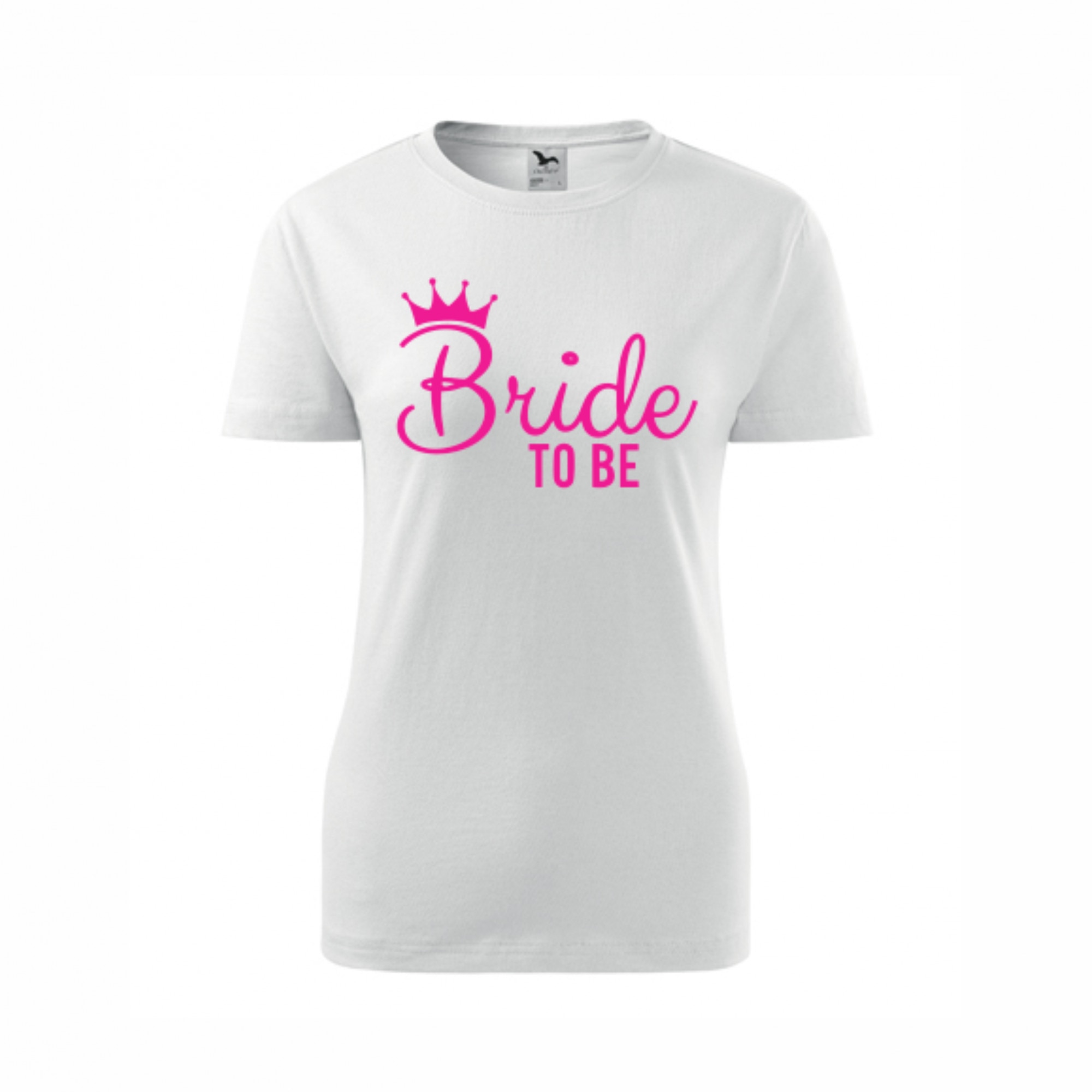 Tricou personalizat pentru burlacite Bride To Be alb marime S