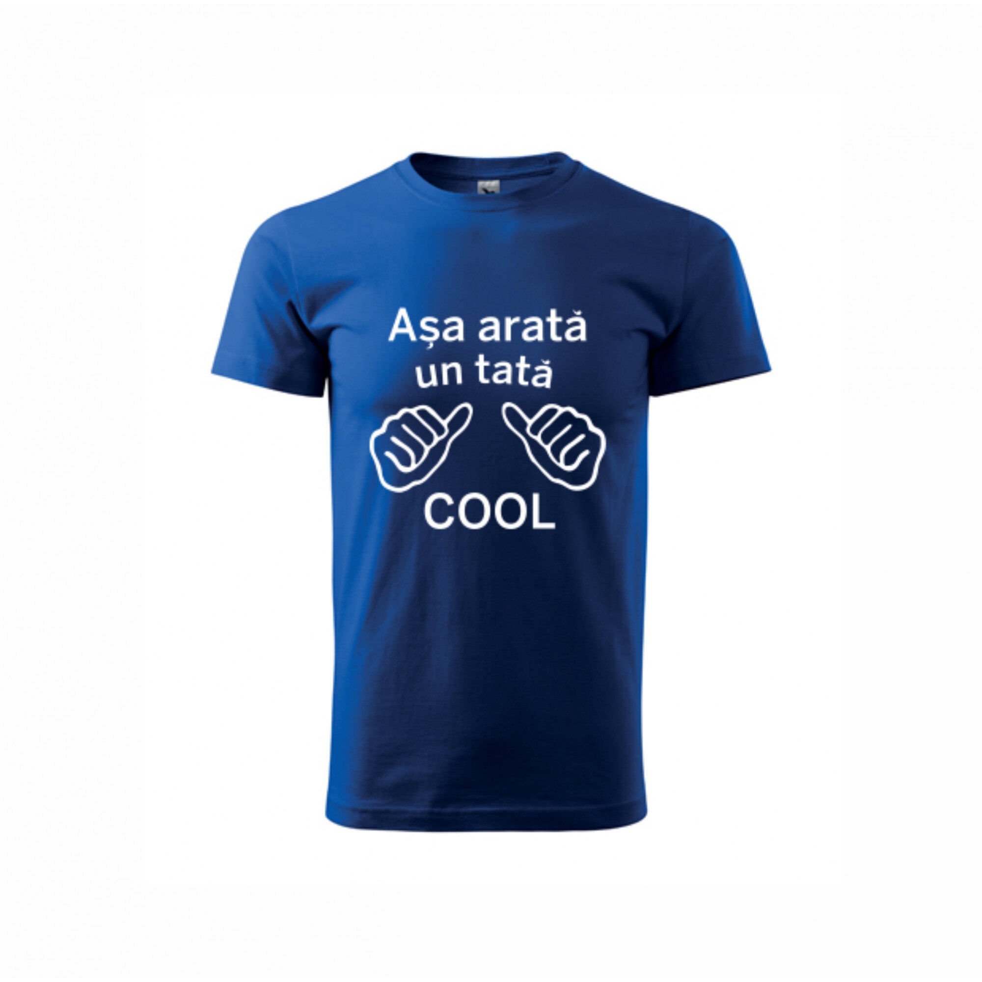 Tricou personalizat Asa Arata Un Tata Cool albastru, marime 2XL