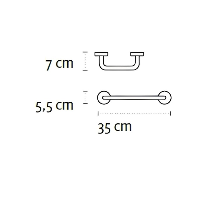 Дръжка за вана Kapitan, 30 cm, Хром