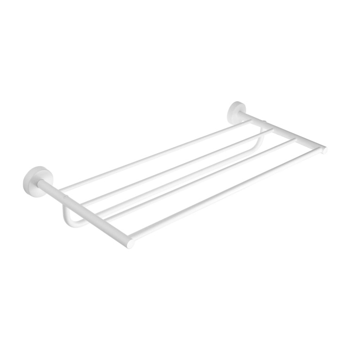 Törölközőtartó Kapitan I, Rúddal, 60 cm, Fehér Matt